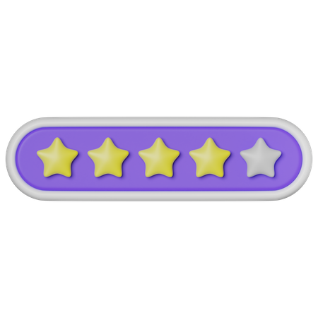 Classificação de cinco estrelas  3D Icon