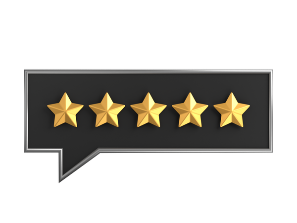 Classificação de cinco estrelas do bate-papo  3D Icon