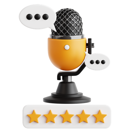 Classificação do podcast  3D Icon