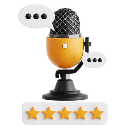 Classificação do podcast  3D Icon