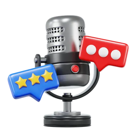 Classificação do podcast  3D Icon