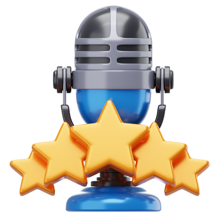 Classificação do podcast  3D Icon