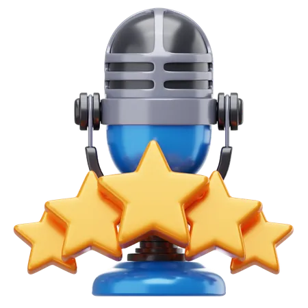 Classificação do podcast  3D Icon