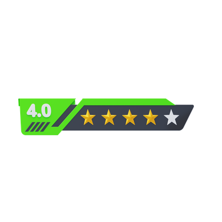 Classificação de quatro de cinco estrelas  3D Icon