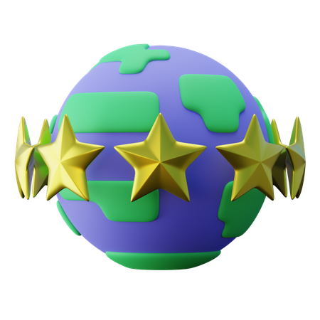 Classificação de reputação mundial  3D Icon