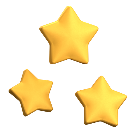 Classificação de três estrelas  3D Illustration