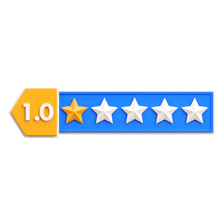 Classificação de uma estrela  3D Icon