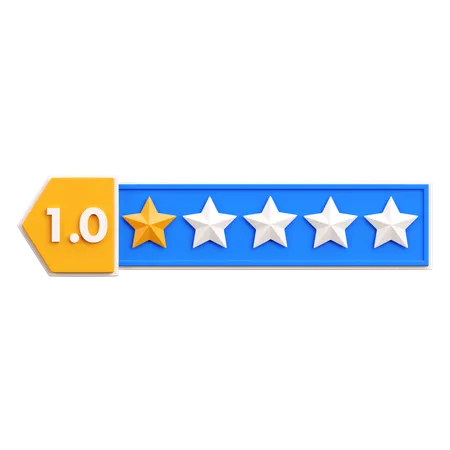 Classificação de uma estrela  3D Icon