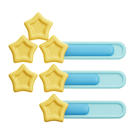 Estrelas de classificação  3D Icon