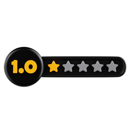 Classificação por estrelas 1  3D Icon