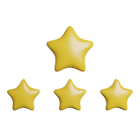 Classificação por estrelas  3D Icon