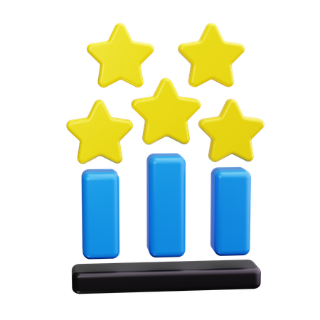 Classificação por estrelas  3D Icon