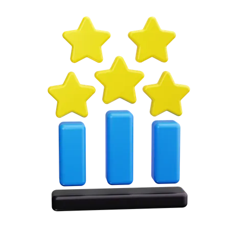 Classificação por estrelas  3D Icon