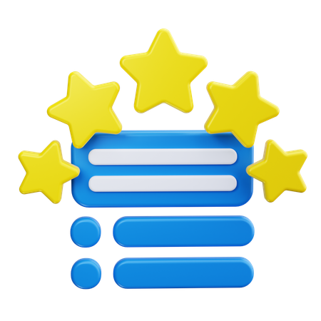 Classificação por estrelas  3D Icon