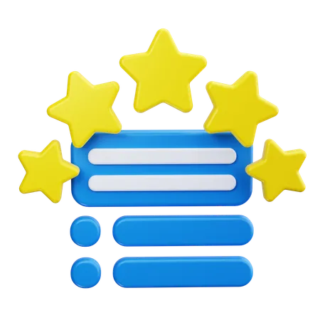 Classificação por estrelas  3D Icon