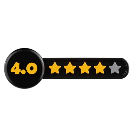 Classificação por estrelas 4  3D Icon