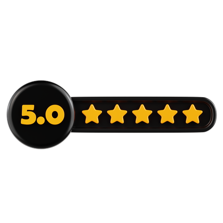 Classificação por estrelas 5  3D Icon