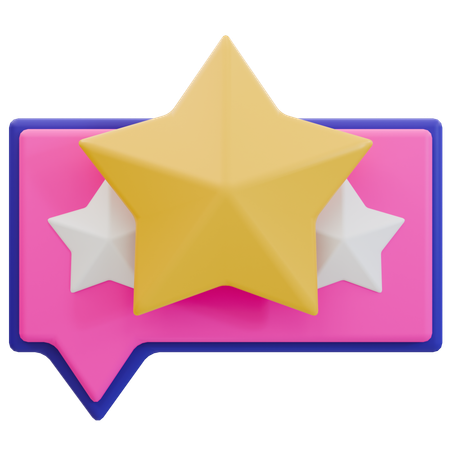 Classificação por estrelas excelência  3D Icon