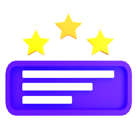 Classificação três estrelas  3D Icon