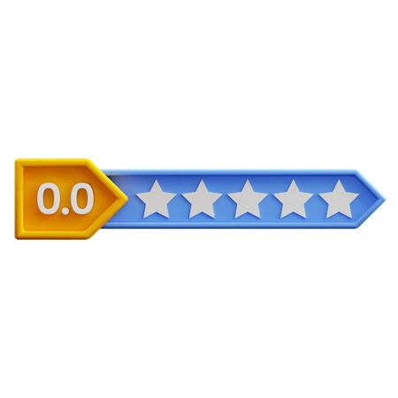 Zero de cinco estrelas  3D Icon