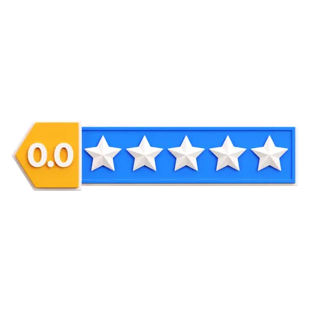 Classificação zero estrelas  3D Icon