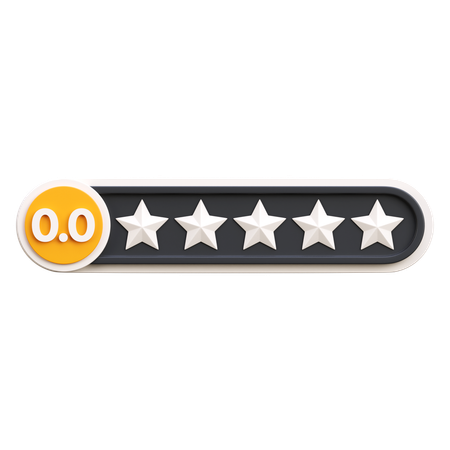 Classificação zero estrelas  3D Icon