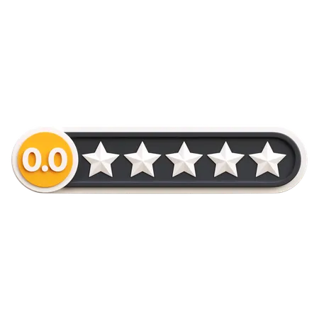 Classificação zero estrelas  3D Icon