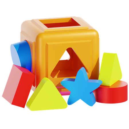 CLASSIFICADOR DE FORMA DE MADEIRA PARA CRIANÇAS  3D Icon