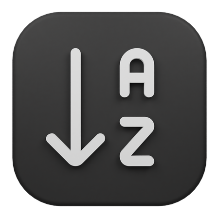 Classificar alfa  3D Icon