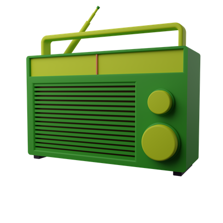 Icône 3d radio classique  3D Icon