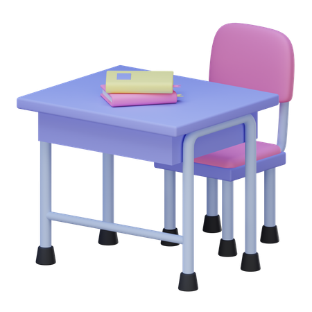 Classroom Desk  3D Icon