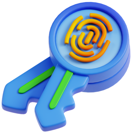 Clave biometrica  3D Icon