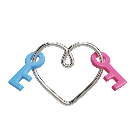 Llave de amor  3D Icon