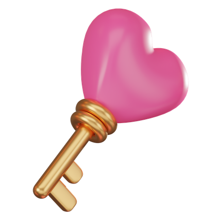 Llave de amor  3D Icon