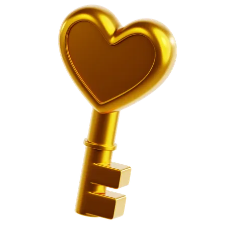 Llave de amor  3D Icon