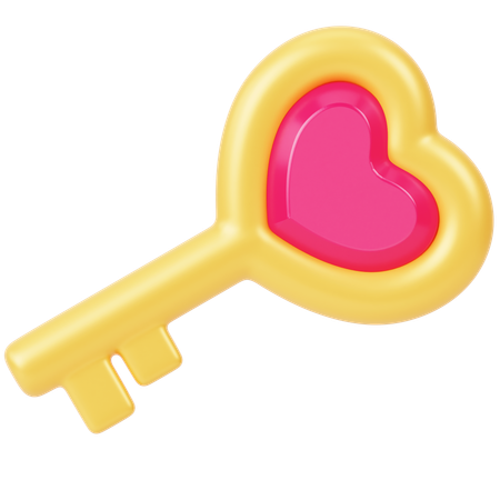 Llave de amor  3D Icon