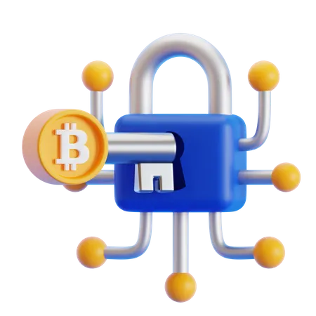 Clave de cifrado bitcoin  3D Icon