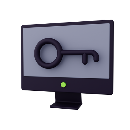 Llave de computadora  3D Icon