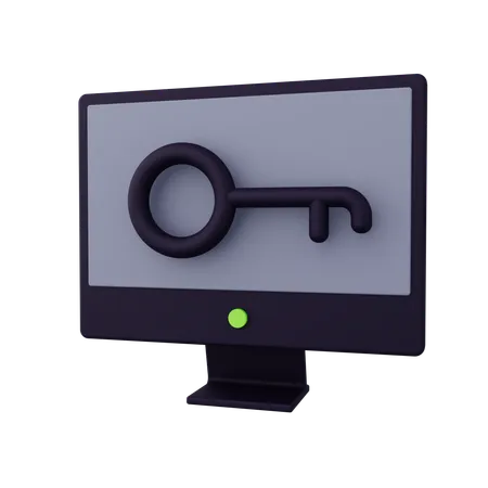 Llave de computadora  3D Icon