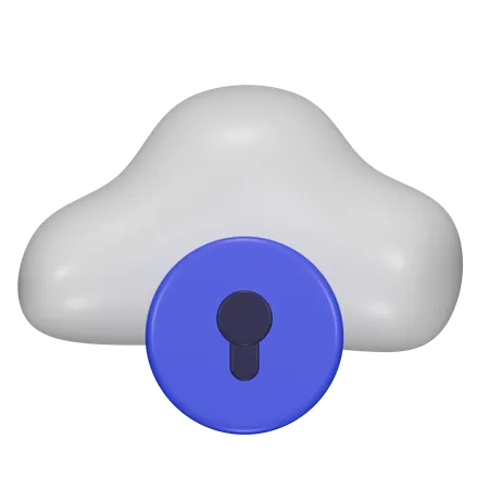 Clave de la nube  3D Icon