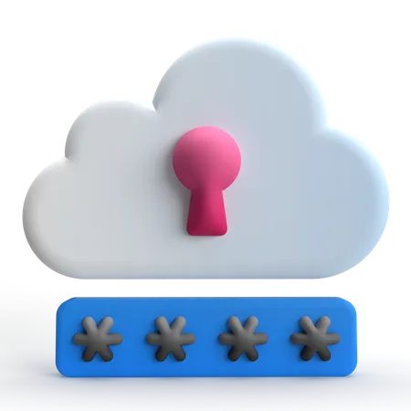 Clave de la nube  3D Icon