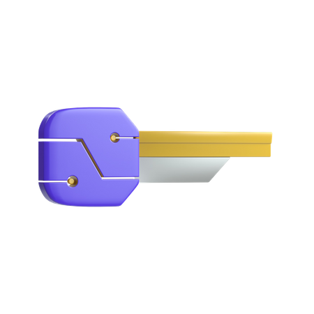 Llave digital  3D Illustration