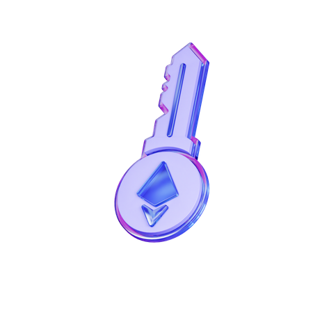 Clave de ethereum  3D Icon