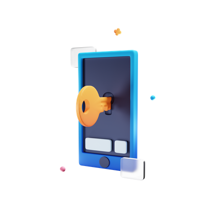 Llave movil  3D Icon