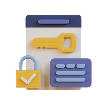 Llave privada  3D Icon