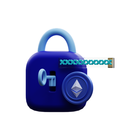 Clave privada de ethereum  3D Icon
