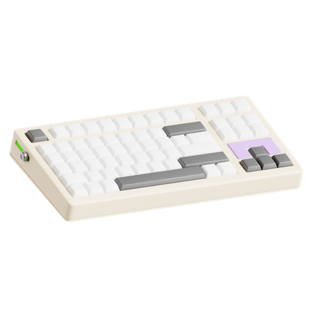 Clavier blanc  3D Icon