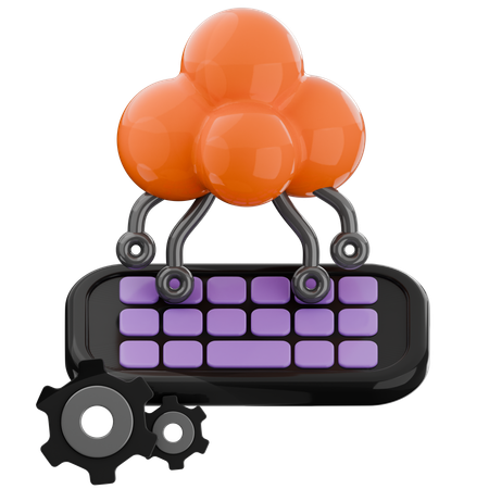 Clavier nuage  3D Icon