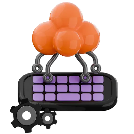 Clavier nuage  3D Icon