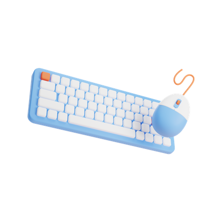 Clavier et souris  3D Illustration